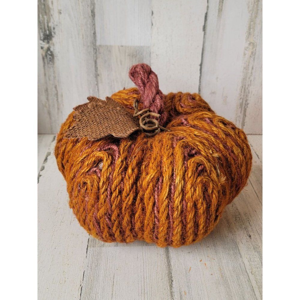 Fall pumpkin yarn country Harvest Halloween home prop decor